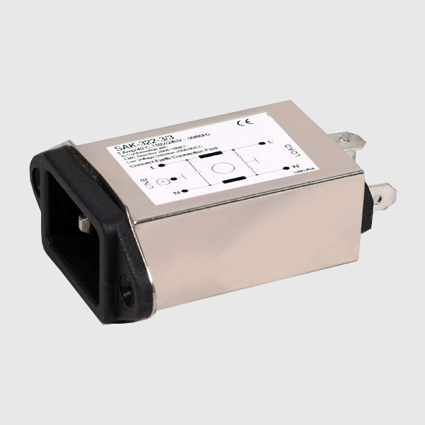 Power Line Filter With IEC 320 C 14 PLUG SAK 322
